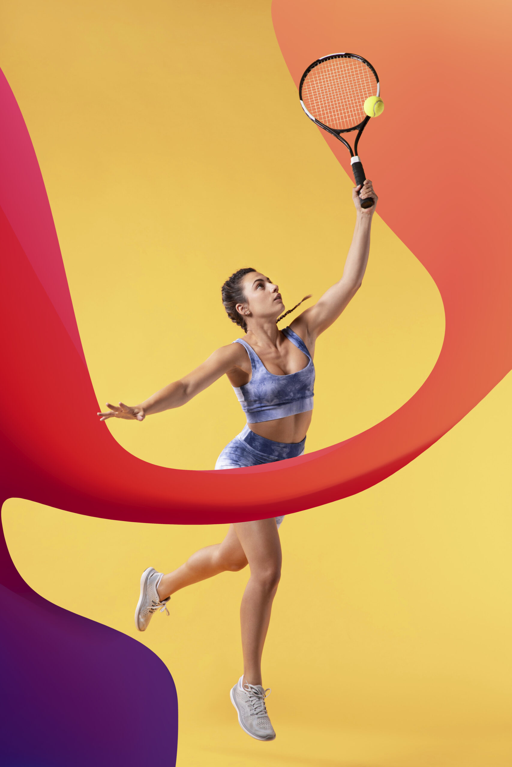 young adult enjoying tennis